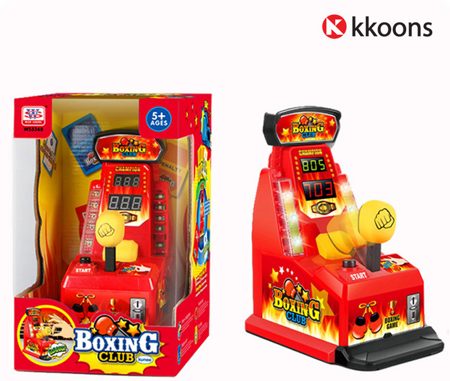 꾼스 핑거게임 핑거펀치 손가락펀치 미니 오락실 딱밤 기계 보드게임, 손가락펀치+건전지증정, 1개