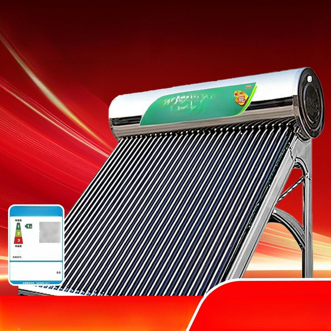 보일러 태양열 온수기 상품 난방 가정용 농촌 난방기 단열 진공관 급수 파이프 스테인레스, 18관 스테인리스 스틸 4개 액세서리 미포함