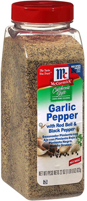 맥코믹 시즈닝 캘리포니아 스타일 레드벨 블랙 페퍼를 혼합한 갈릭 페퍼 조미료, 623g 1팩