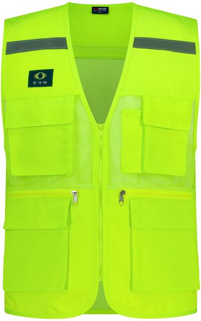 04vest 형광연두 망사조끼, 1개