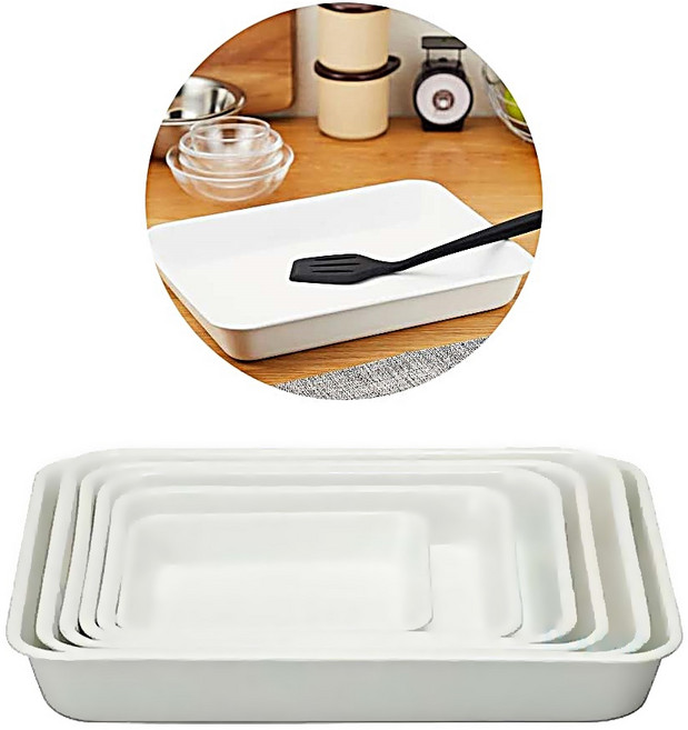 노다호로 법랑 트레이 발뮤다 토스터기트레이 오븐트레이 6사이즈, M 사이즈