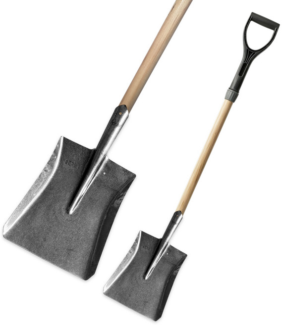 롱자루 각삽 (목자루 강철 정원 농사 공사용 거름삽), 1개