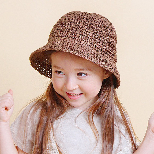 A17519 뜨개 채플린 밀짚 모자