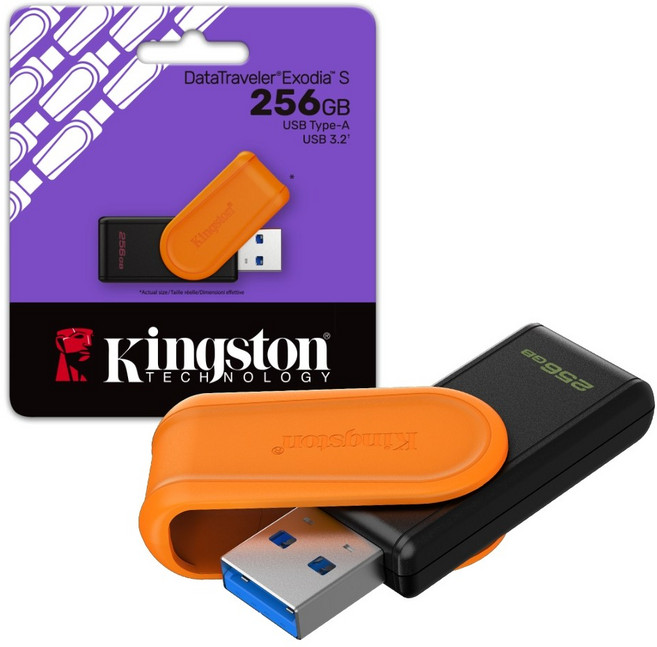 金士頓 DataTraveler Exodia S USB 3.2 隨身碟 高速傳輸 輕巧便攜, 1個, 256GB, 256GB