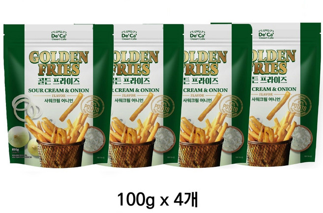 De'Ca' 골든 프라이즈 사워크림어니언 100g (감자원물 93%), 4개
