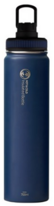 리벤스 핸들 보온보냉 스텐 보틀 텀블러, 네이비, 700ml, 1개