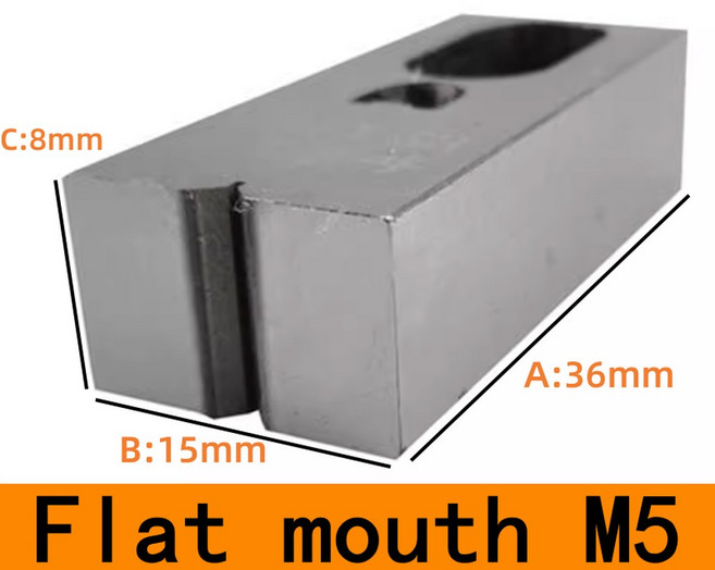 CNC 측면 고정 정밀 뒤틀림 플랫 스테이션 엔드 조각 방지 클램프 OK 다기능 벤치 개구리, 2pc Flat mouth M5, 1개