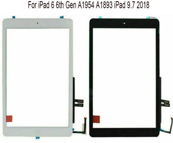 iPad 9.7 2018 6 6세대 A1954 A1893 LCD 외부 터치 스크린 디지타이저 전면 유리 디스플레이 패널 교체, 03 Black with home