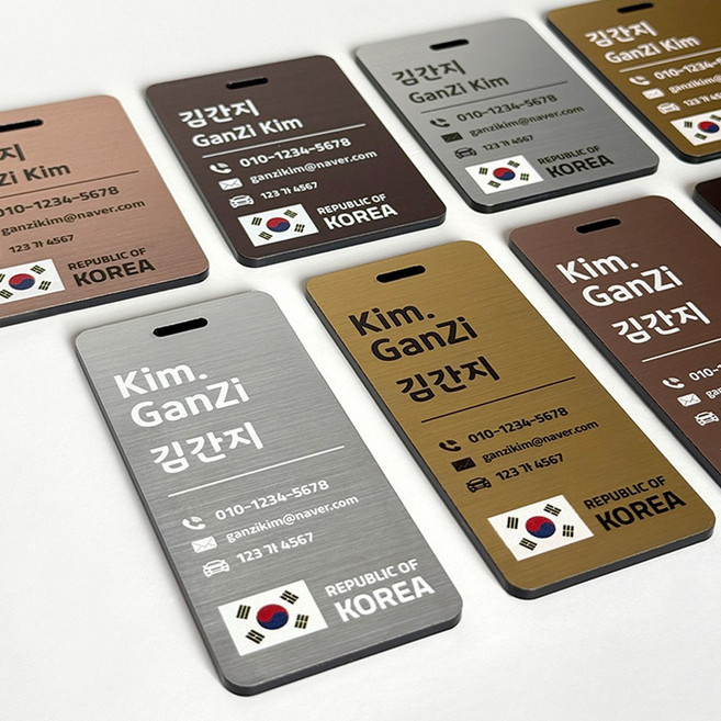 아크릴 메탈 헤어라인 골프 캐리어 가방 이름표