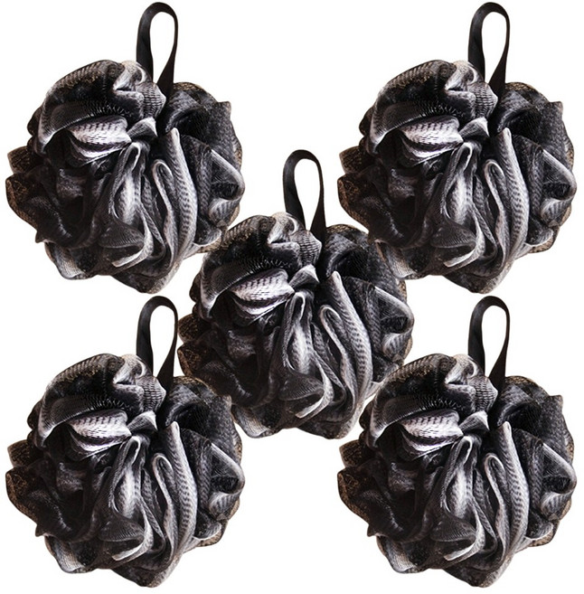 모먼트 대왕 샤워볼 5p, 블랙 + 화이트, 2개