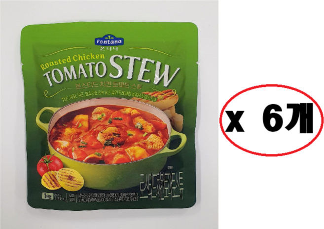 폰타나 로스티드 치킨 토마토 스튜, 250g, 6개