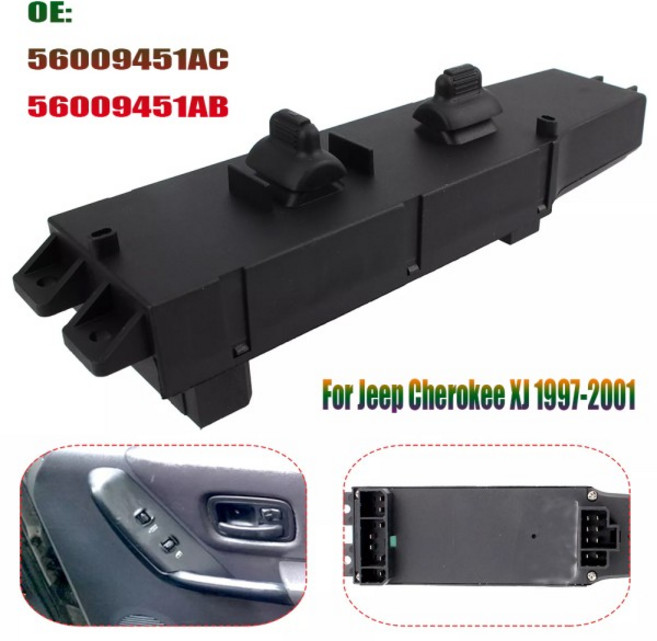 지프 체로키 XJ 1997 1998 1999 2000 2001 전기 창문 스위치 리프터 제어 단추 56009451AC 56009451AB