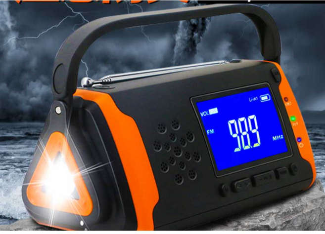 자가 발전 랜턴 라디오 재난 대비 핸드 크랭크 충전기, 1개