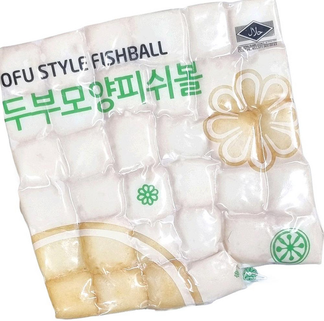 랜시푸드 피쉬볼 두부모양 500g 어묵탕 탕요리 해물요리 해물전골, 1개