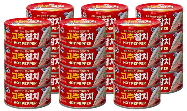 사조참치 고추참치 안심따개, 100g, 24개
