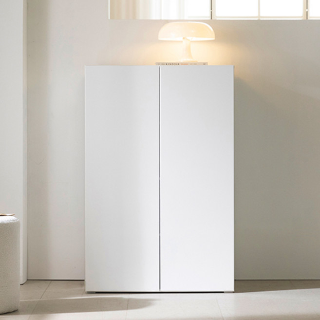 라자가구 밀크 E0 낮은 옷장 800, 화이트