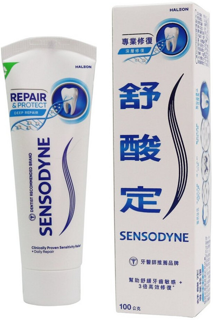舒酸定 SENSODYNE Novamin專業修復抗敏牙膏100g, 10個, 10個裝