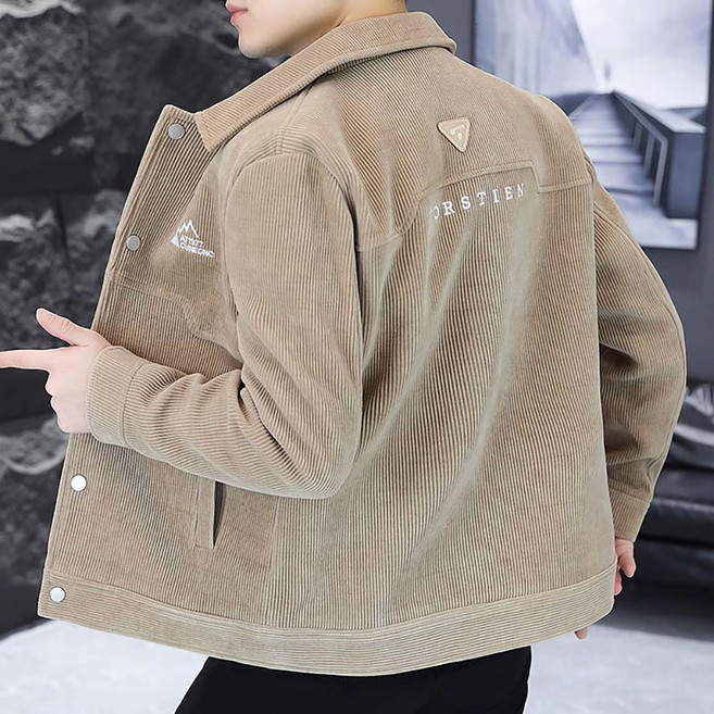 ZIGODAG 남성용 봄가을 골덴 짧은 재킷 리버시블 남성자켓 ZKYYBQ52606