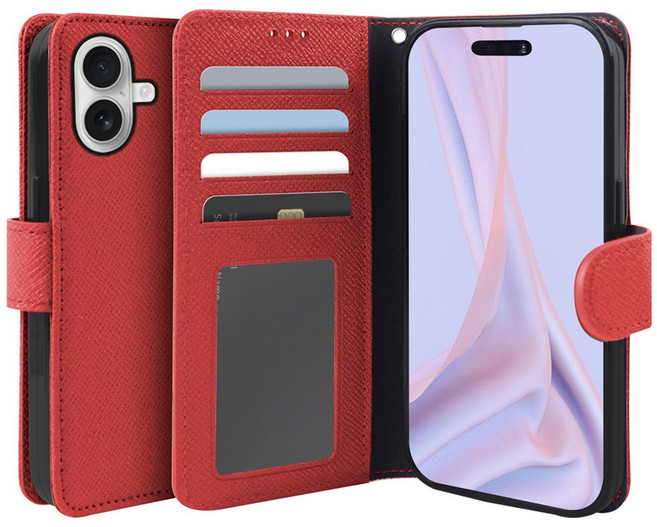 폰누리 미라쥬 소가죽 지갑형 카드 수납 휴대폰 케이스