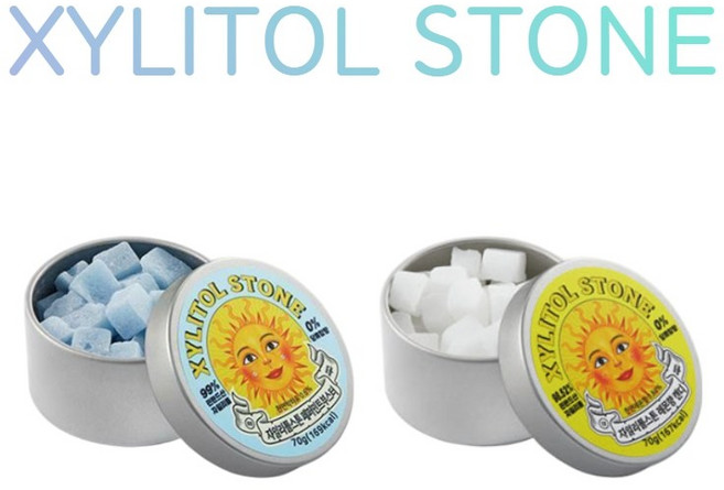 자일리톨스톤 무설탕캔디 핀란드산 자일리톨 사탕 2개 (페퍼민트1 + 레몬1)