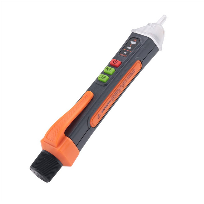 비접촉 전압 테스트 펜 - 이중 범위 AC 전압 테스터 12V/48V-1000V 실시간/빈 라인 회로 감지 테스터, 검은색, 1개