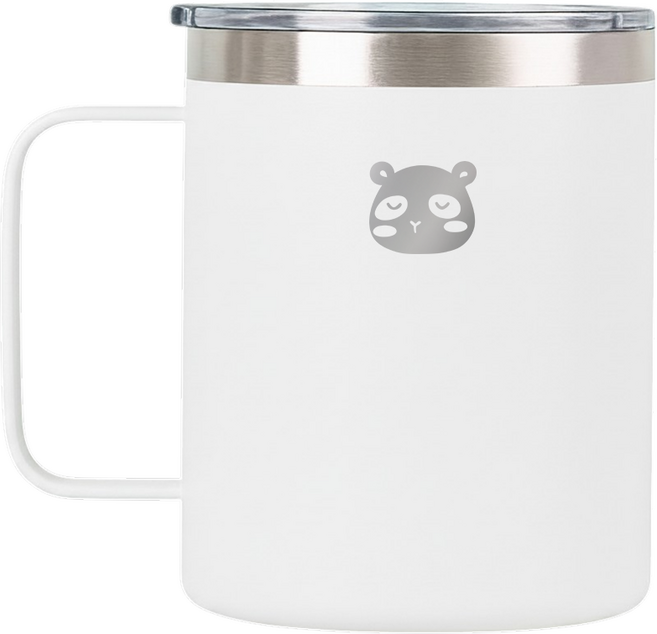 믿추 스텐 머그컵 텀블러 보온보냉, 화이트, 400ml, 1개