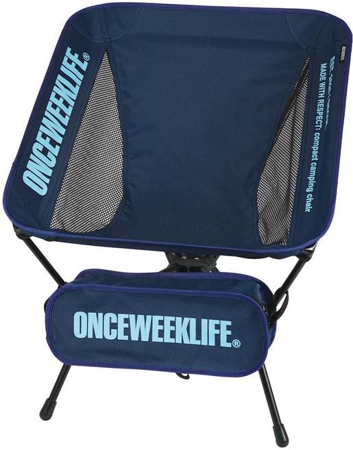 원스위크라이프 접이식 백패킹 경량스틸 캠핑 체어, 1개, 네이비