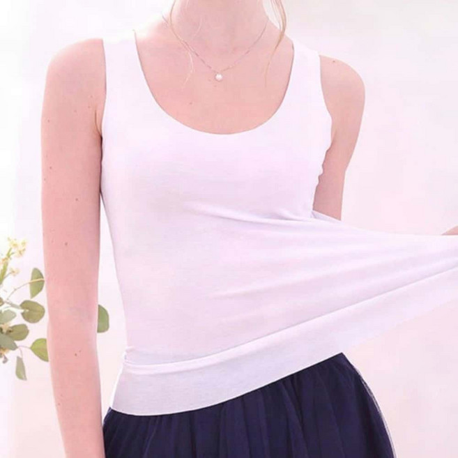 민소매 티셔츠 여성 순면 베이직 나시 여름 브이넥 슬림핏 캐주얼 슬립나시