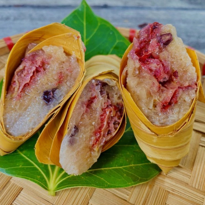 베트남 반라두아 바나나 냉동 찹쌀 떡 Banh La Dua Nhan Chuoi 디저트, 1개, 500g