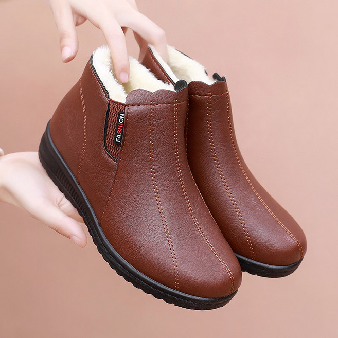 BLTER 여성 겨울 부츠 방한화 발수 미끄럼방지 발목 슬립온 발편한 기모 털 따뜻한 패션 볍고 편한 여성신발 데일리 캐주얼 스니커즈 발편한 단화 스노우 부츠B63