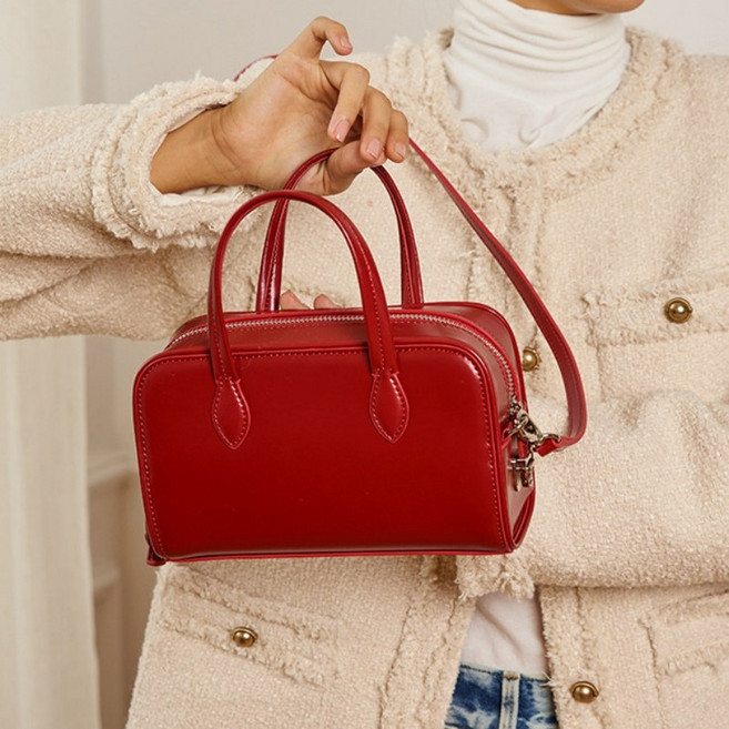 여성 가죽 숄더백 고급스러운 데일리 토트