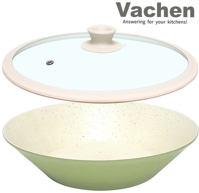 토탈하우스 바첸 쿠커블웨어 헤스티아 (그린) + 원형뚜껑 Vachen 인덕션 가스렌지 겸용 2677, 1개