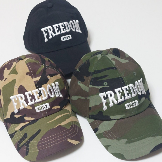 프리덤 FREEDOM 로고 헬스 모자 야구 볼캡 밀리터리