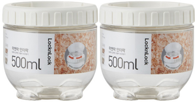 락앤락 냉장고 문짝정리용기 인터락 화이트캡, 2개, 1개입