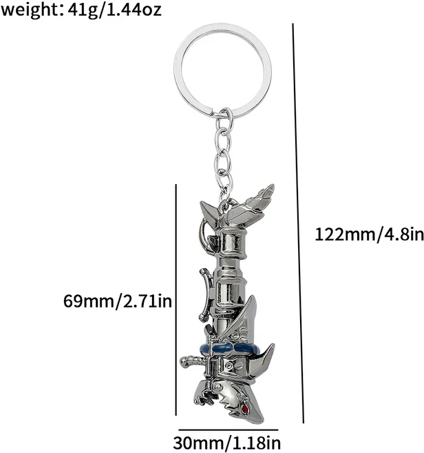 올스토어 만화 애니메이션 Arcane League of 키 패션 그림 Jinx Arms 펜던트 액세서리 아연 합금, 01 KC002
