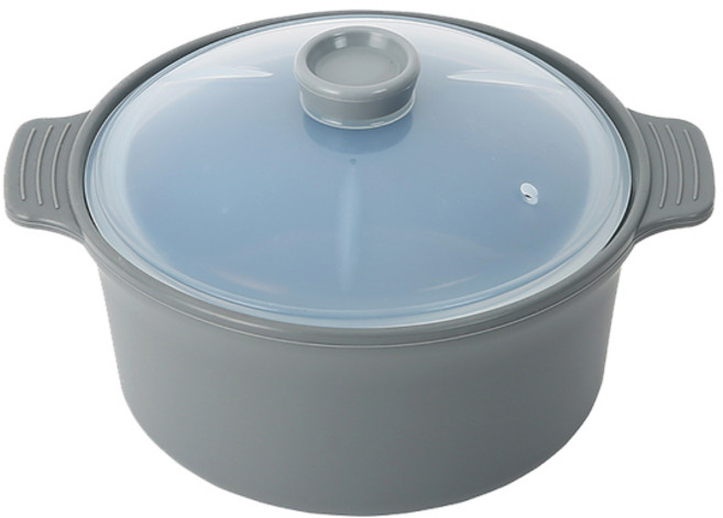 국산 실리콘 계란찜기 실리콘 냄비 전자렌지냄비 그레이 800ml, 1개