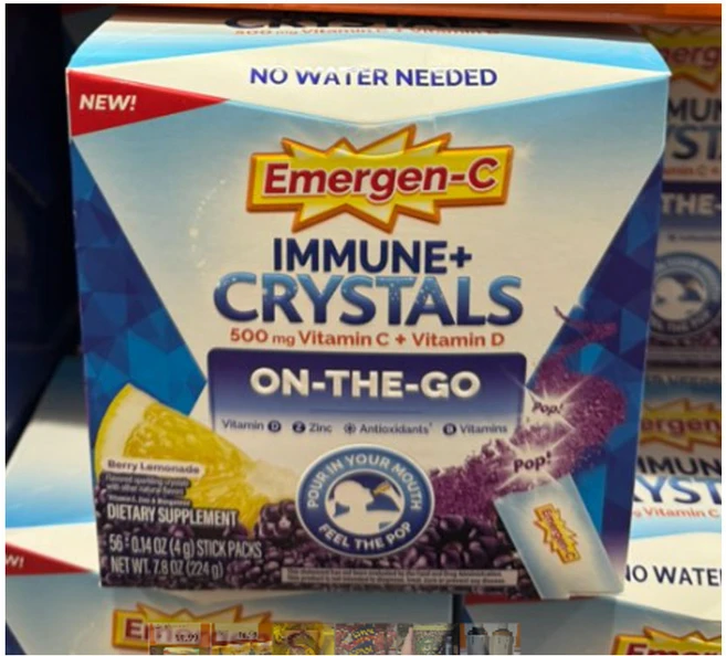 Emergen-C 이머전시 이뮨 크리스탈 온더고 베리 레모네이드, 4g - 쿠팡