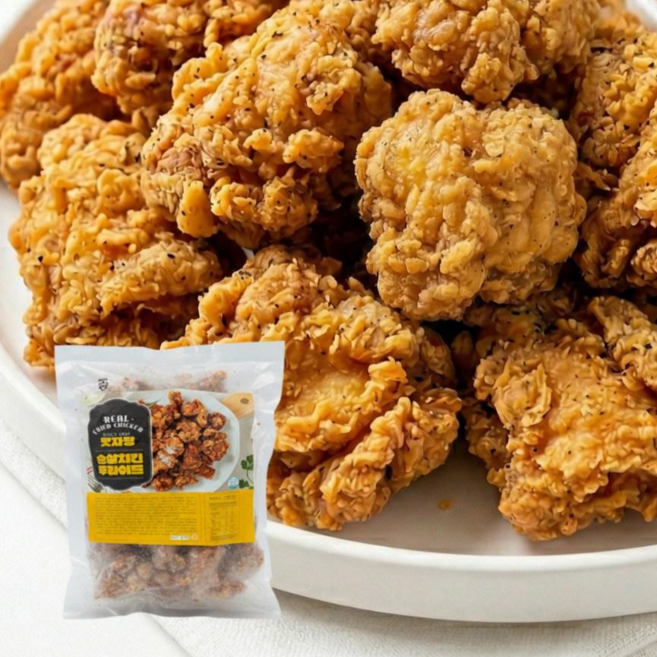 24년 전통 맛자랑 순살치킨 에어프라이어 가라아게 닭강정, 500g, 3개
