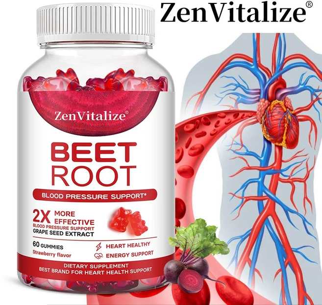 비트뿌리젤리 포도씨추출물 함유로 혈압유지 심장건강 에너지충전 딸기맛, 2개, 60회분 - 쿠팡