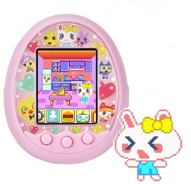 추억의 미니펫 키덜트 다마고치 전자게임기 칼라 버전, 핑크