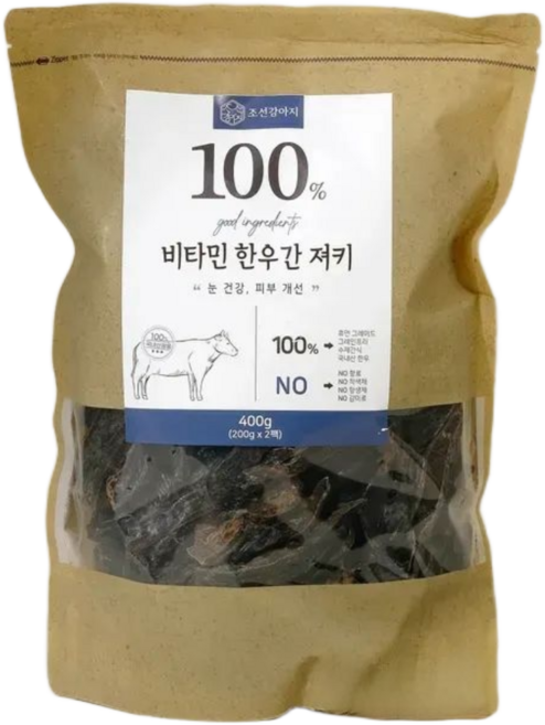 조선강아지 대용량 국산 강아지 수제간식, 비타민 한우간, 400g, 1개