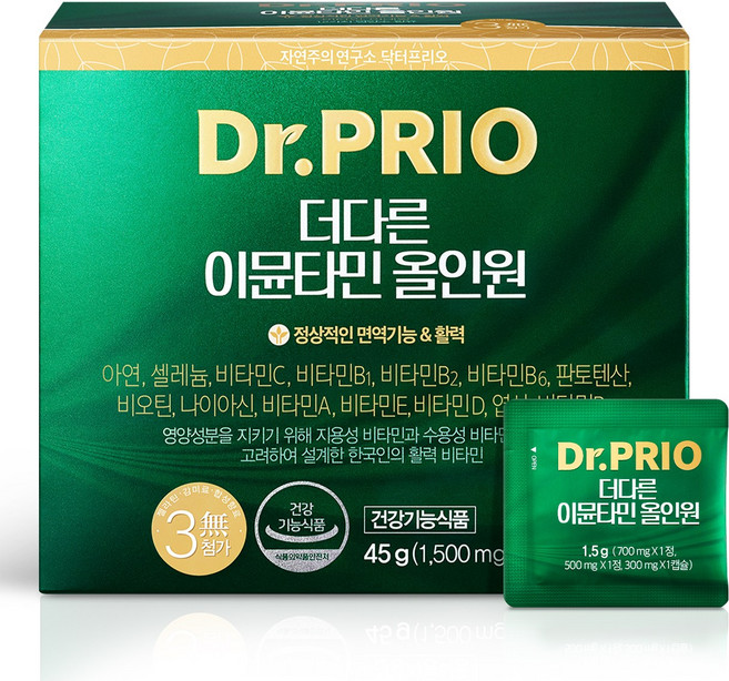 닥터프리오 더다른 이뮨타민 올인원 30p, 45g, 1개