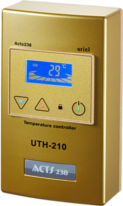 우리엘전자 UTH-210 4Kw 온도조절기 난방필름 전기난방 조절기, 조절기+온도센서+파워코드, 골드