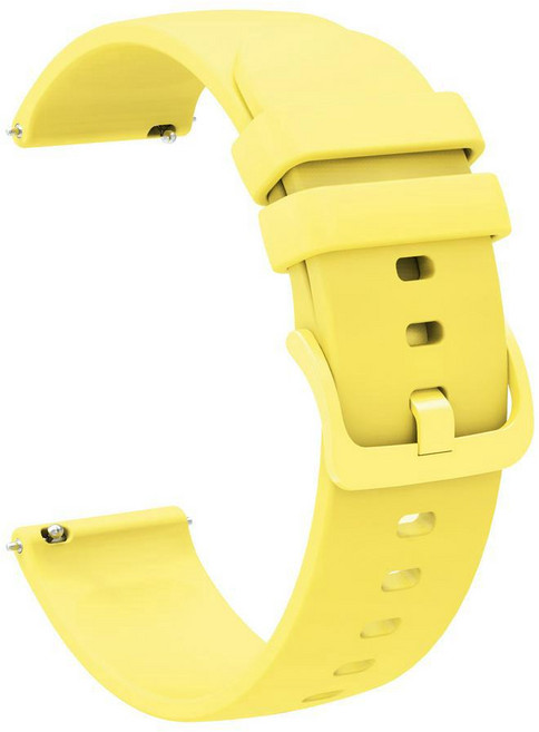 ibits Garmin vivoactive4 華米GTS矽膠錶帶 同色彩扣平面腕帶, 黃色, 1個