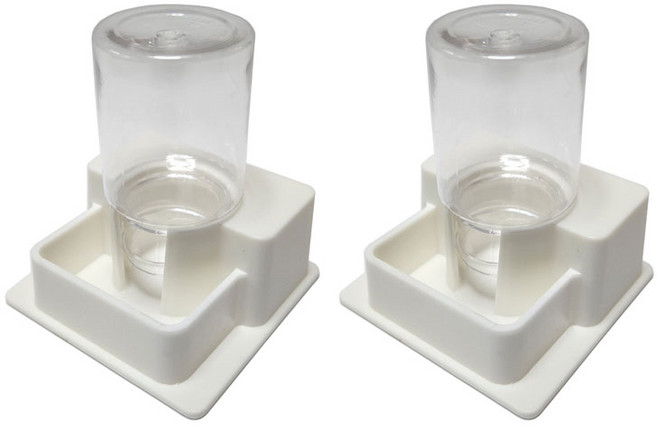 꼬망구 크레스티드 게코 자동 급수기, 2개, 화이트