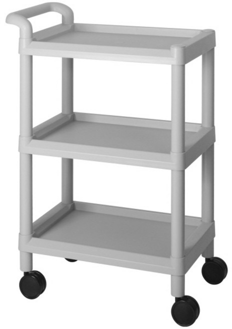 소형 서빙 3단카트(101B) 플라스틱 운반차 웨건 병원 드레싱카 한의원 요양원 식당차 이동트레이 왜곤 왜건 보조테이블, 일반바퀴, 1개