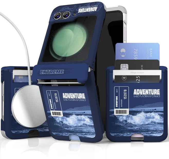 이디즌 갤럭시 Z플립 케이스 힌지보호 카드 수납 맥세이프 지원 자석 내장 충격방지 범퍼 일러스트 힌지아머 플립 7 6 5