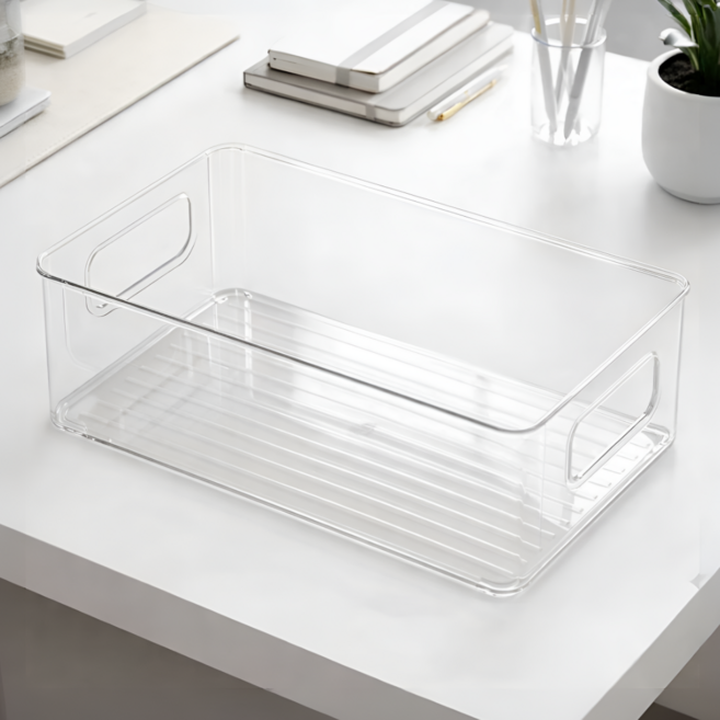 마지온 다용도 아크릴 수납 정리함, 투명, 1개