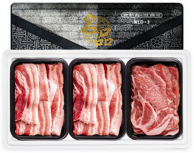 [프레시데이] 우리돼지 무항생제 한돈 선물세트, 삼겹살+목살, 1세트, 1.2kg