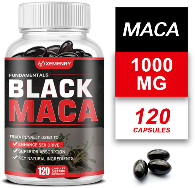 블랙 마카 - 남성 건강 호르몬 균형 기분 건강 개선, 1개, 60정